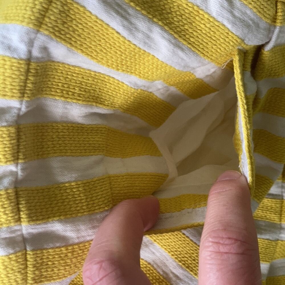 J. Crew Yellow & White Striped Shorts, Size 2 - Picture 2 of 6